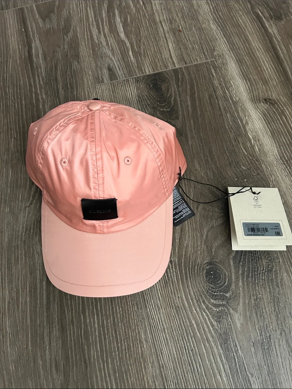 NWT‎ AllSaints Coral Pink Logo Cap